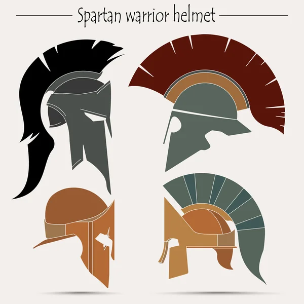 Spartanischer Kriegerhelm — Stockvektor