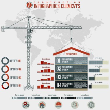 Construction  Infographics elements clipart