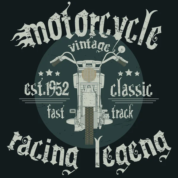 Tipografía de carreras de motos — Vector de stock