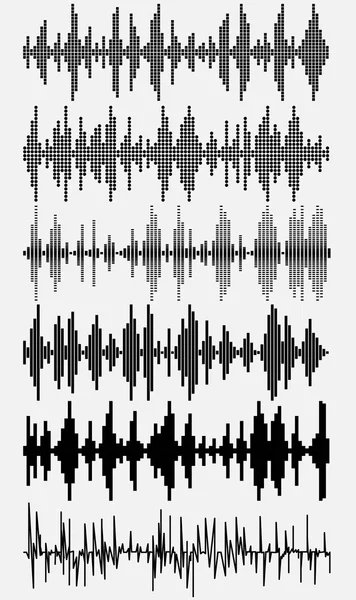 Sound waves set — Stock Vector