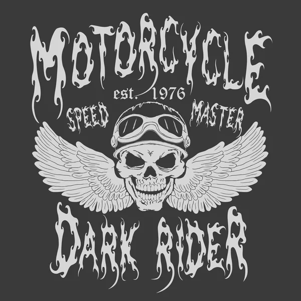 Diseño de camiseta de motocicleta — Vector de stock