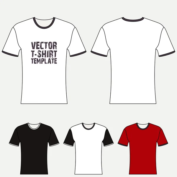 T-shirt blank design template — Stock Vector