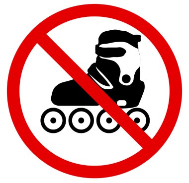 No roller skate. Vector illustration