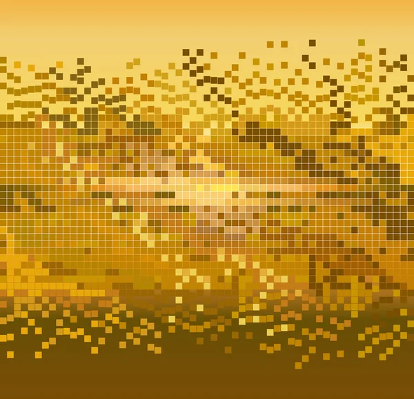 Golden pixels background — Stock Vector