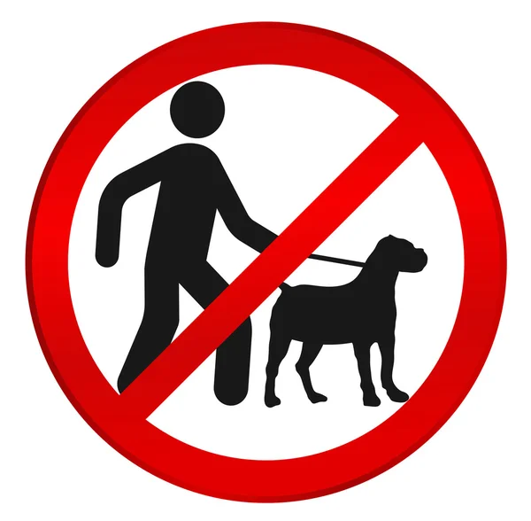 Pas de signe pour chien — Image vectorielle