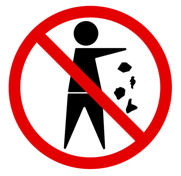 No littering. Vector illustration