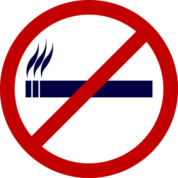 Não fumar sinal — Vetor de Stock