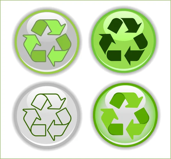 Recycler les symboles, vecteur — Image vectorielle