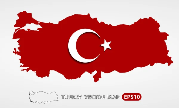 Turquia Mapa — Vetor de Stock