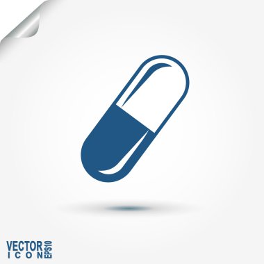 Capsule medicament - vector illustration