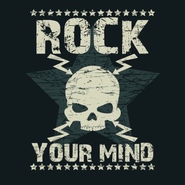 Rock t-shirt tipografi