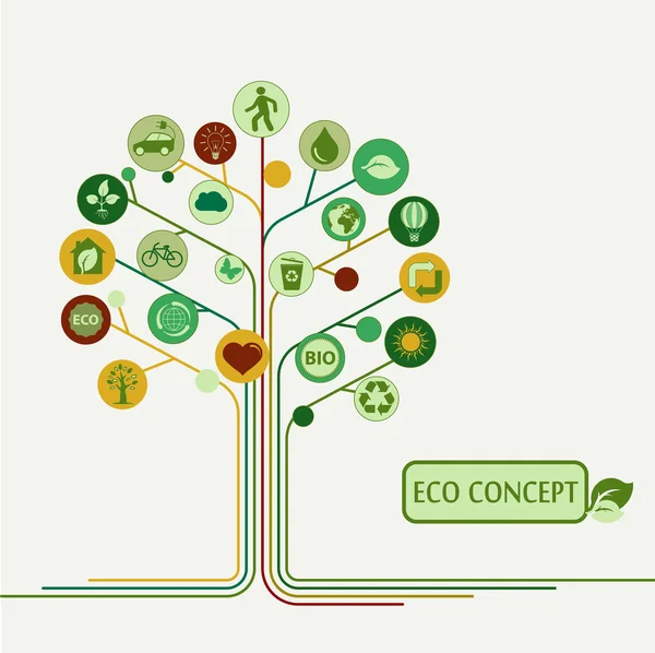 Infográficos de ecologia — Vetor de Stock