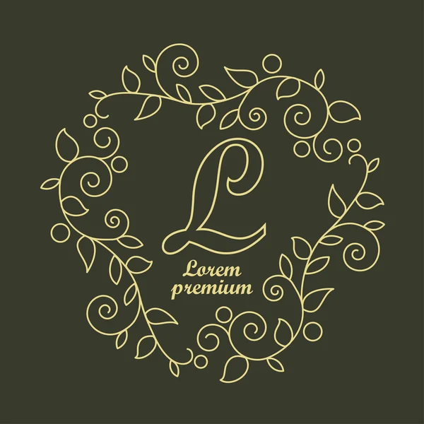 Logo linéaire de luxe — Image vectorielle