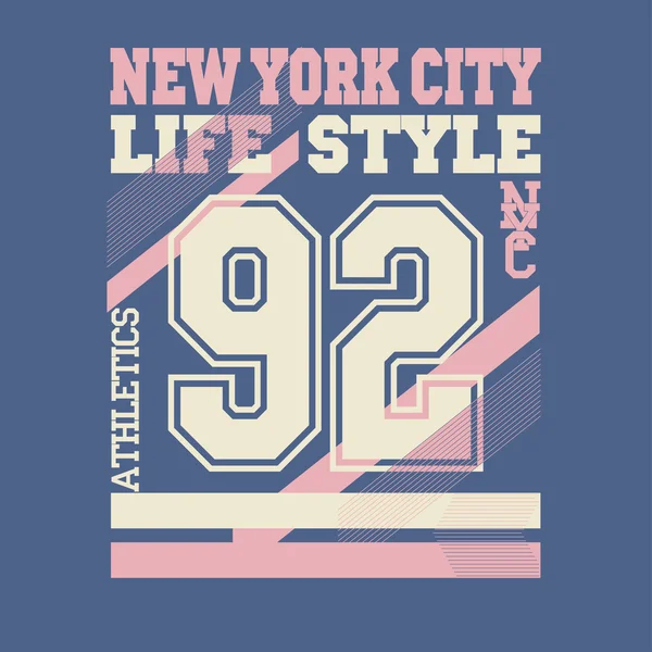 纽约城 t 恤 — 图库矢量图片