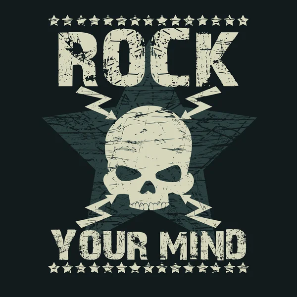 Rock T-Shirt Typografie — Stockvektor