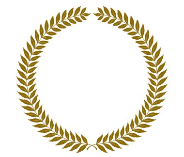 Altın defne çelenk - vektör çizim