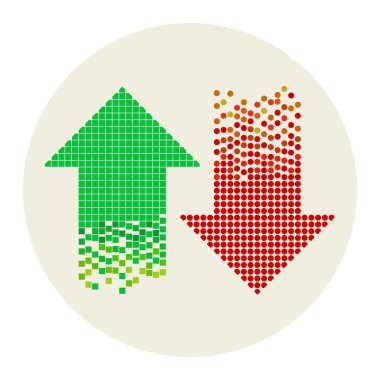 mosaic arrows - vector illustration clipart