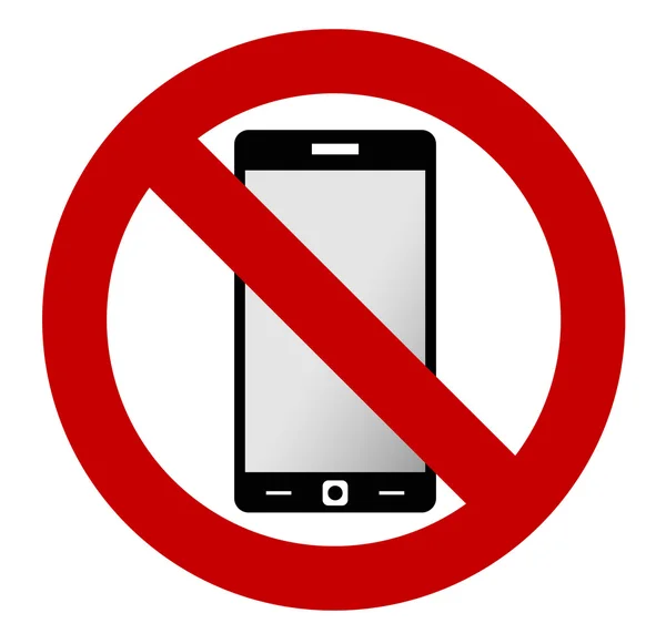 No mobile phone sign — Stock Vector