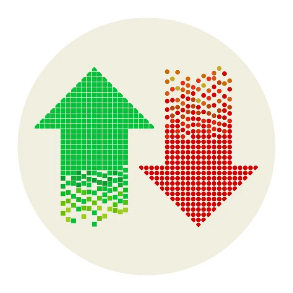 Flechas em mosaico - ilustração vetorial — Vetor de Stock