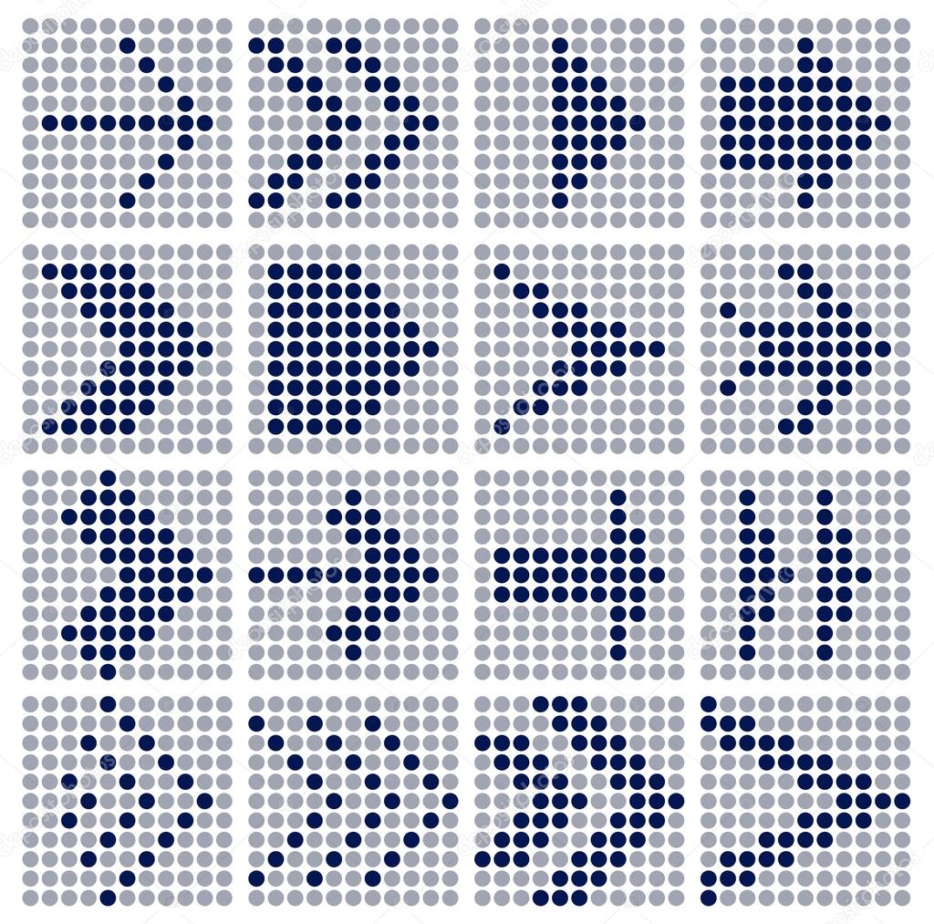 dots mosaic arrows