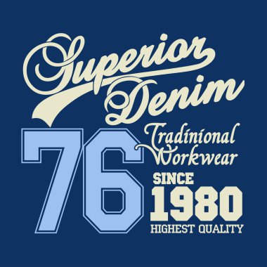 Üstün denim logosu, iş giysisi yazdırma