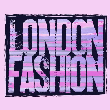 Londra şehir tipografi t-shirt