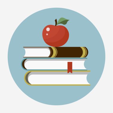 Apple düz simgesi olan kitaplar