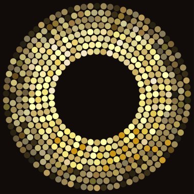 Altın disko ışıkları çerçeve