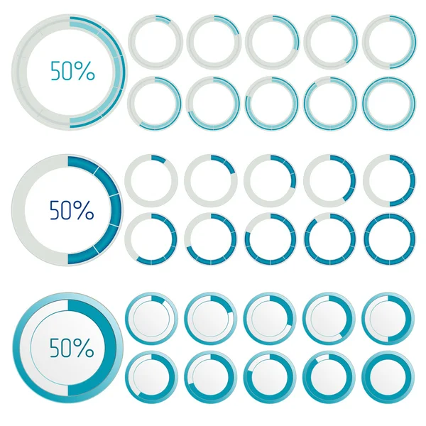 İlerleme çubukları yükleme yuvarlak — Stok Vektör