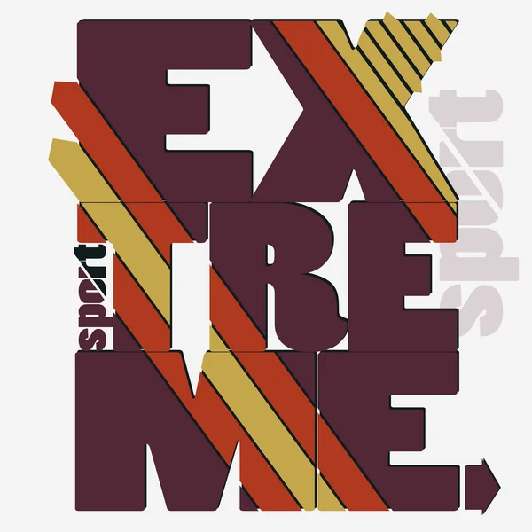 Extremsport-Typografie — Stockvektor