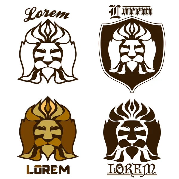 Logotype tête de lion — Image vectorielle