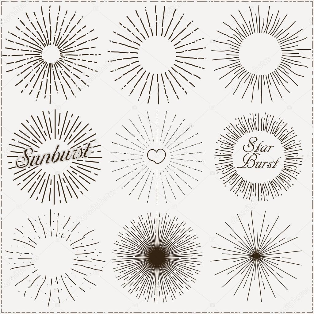 Vector Sunburst Shapes