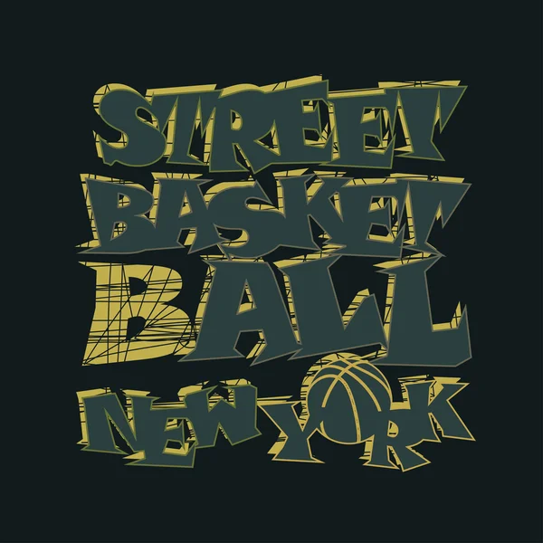 Μπάσκετ t-shirt Γραφιστικής. Νέα Υόρκη — Φωτογραφία Αρχείου