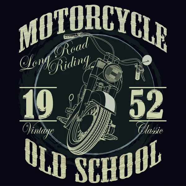 Motocykl závodní typografie grafiky. Racing. t-shirt design — Stock fotografie
