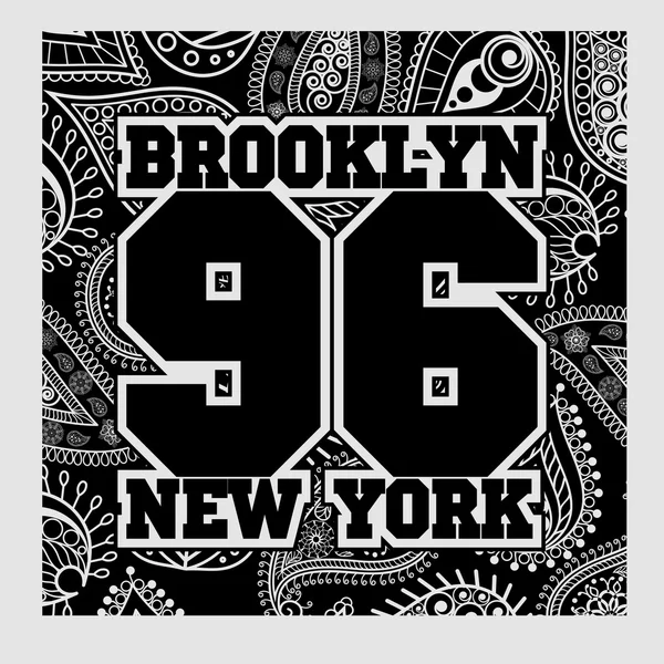 New York T-shirt mode typografi — Stock vektor