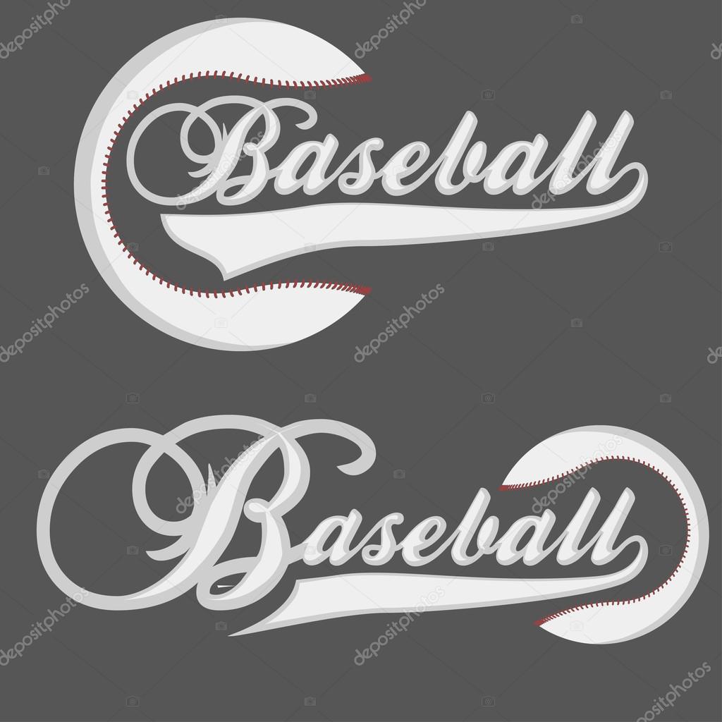Baseball Logo - graphics for t-shirt, Vector Lettering sport emblem