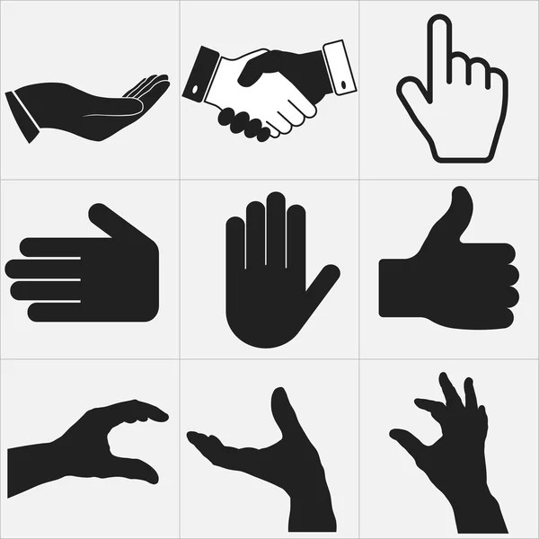 Vektor Hände Symbole — Stockvektor