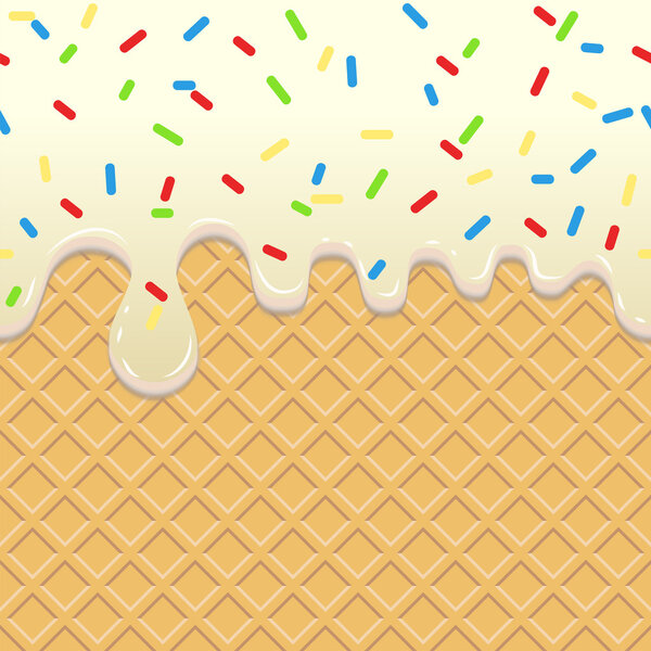 Мороженое на вафлях
