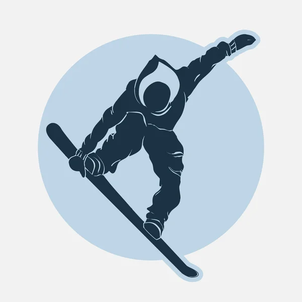 Emblema deporte snowboard — Vector de stock