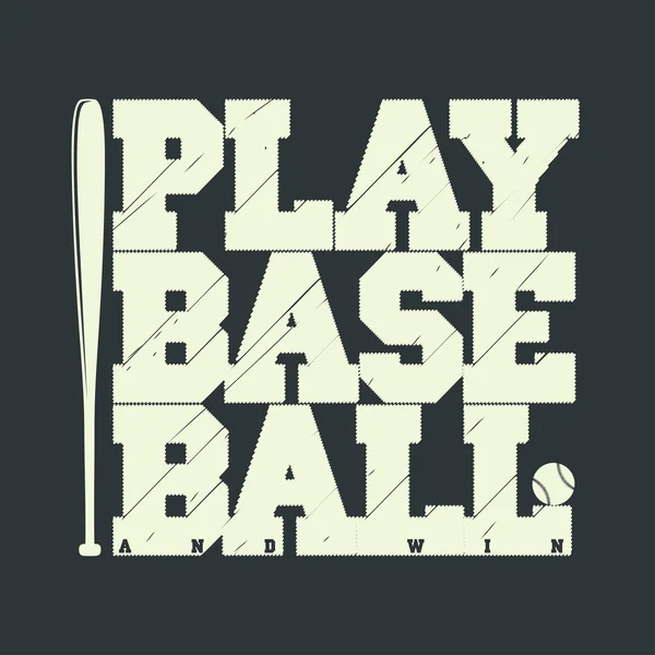 Emblema baseball per t-shirt — Vettoriale Stock