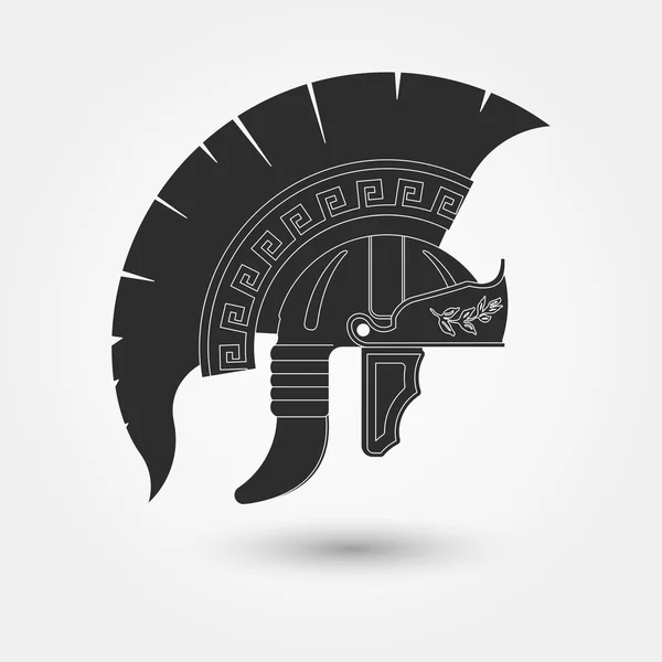 Spartan warrior Helmet — Stock Vector