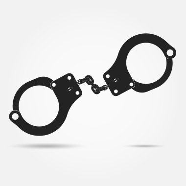 Handcuffs icon. Crime and law concept clipart