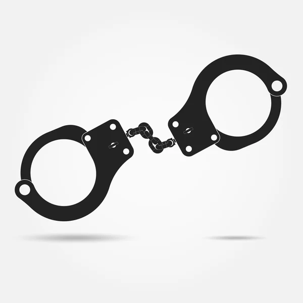 Handcuffs icon. Crime and law concept — Stock Vector