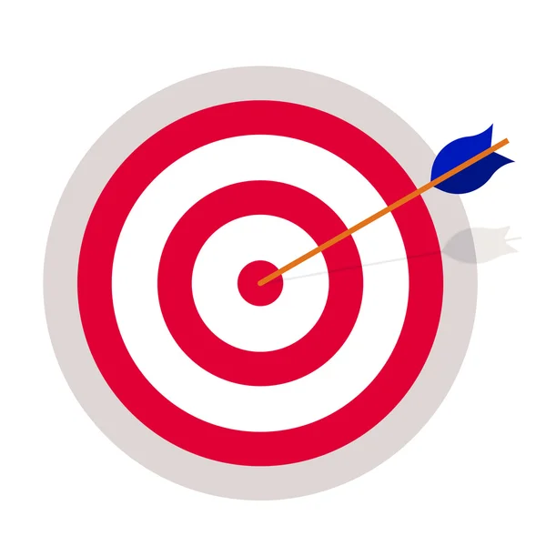 Target hit by an arrow — Stock Photo, Image