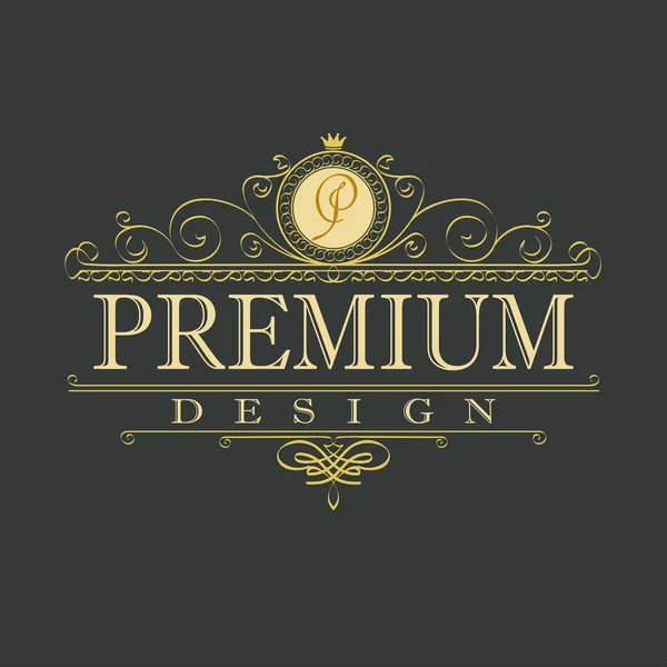 Luxury ornament floral design logo — Stock Photo, Image