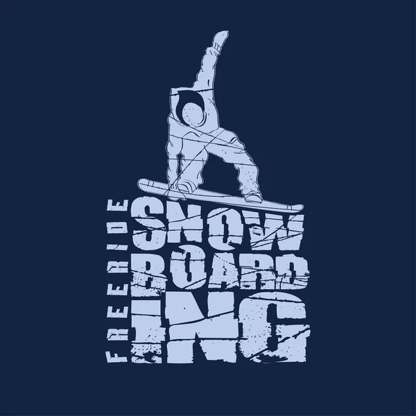 Emblema de desporto de snowboard — Fotografia de Stock