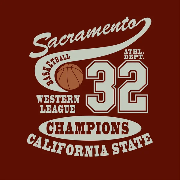 Camiseta Sacramento Basketball — Foto de Stock