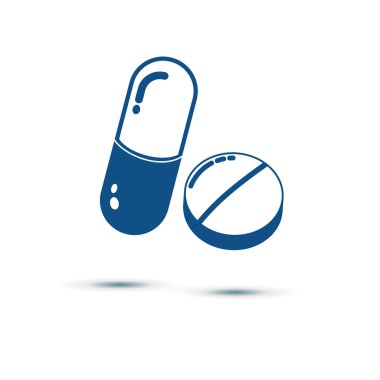 Kapsül ve Pill ilaç - illüstrasyon