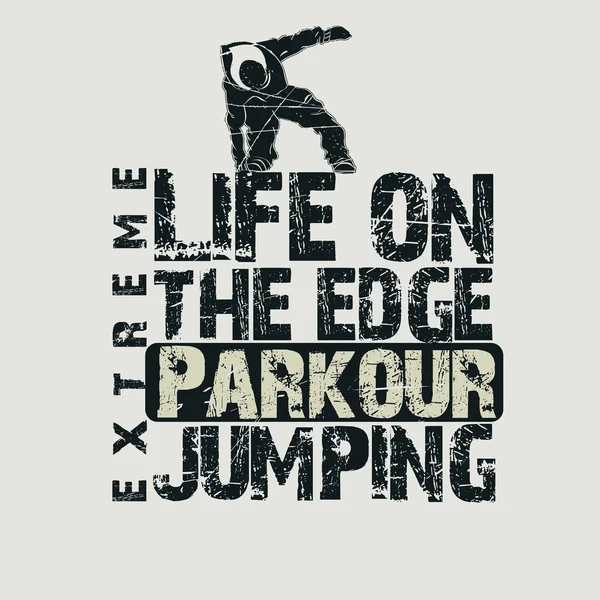 Parkour kavramı t-shirt — Stok fotoğraf