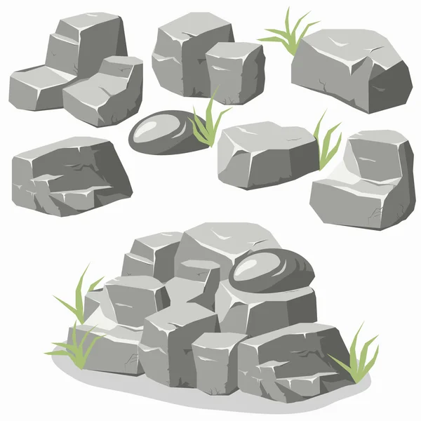 Pietra di roccia set — Vettoriale Stock